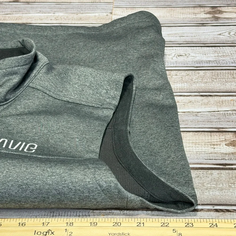 The North Face Mens Large Softshell Full Zip Vest Heathered‎ Gray Gravie Logo L